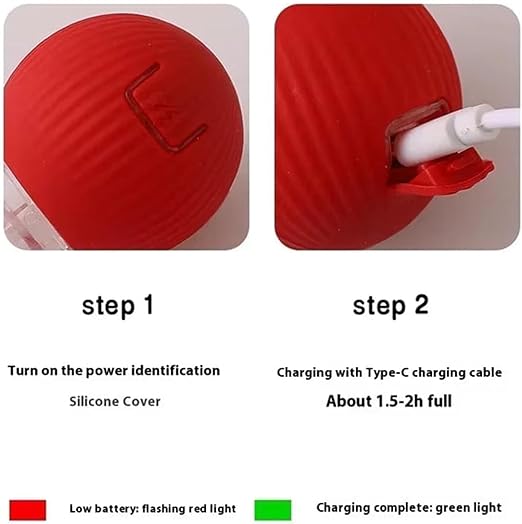Interactive Rolling Dog Toy – 360° Electric Smart Rolling Ball for Dogs and Cats