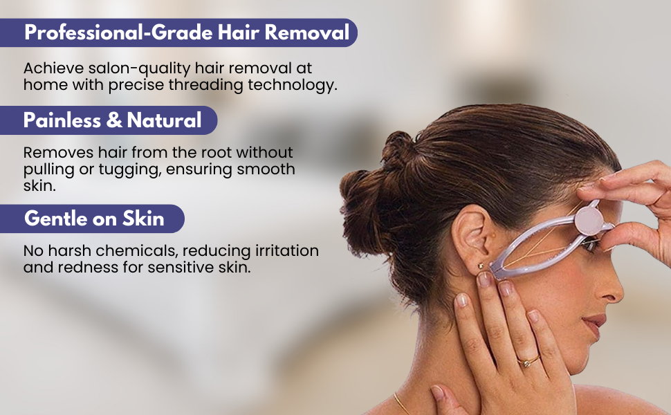 Eyebrow Threading Tool | Painless Face Hair Remover for Women