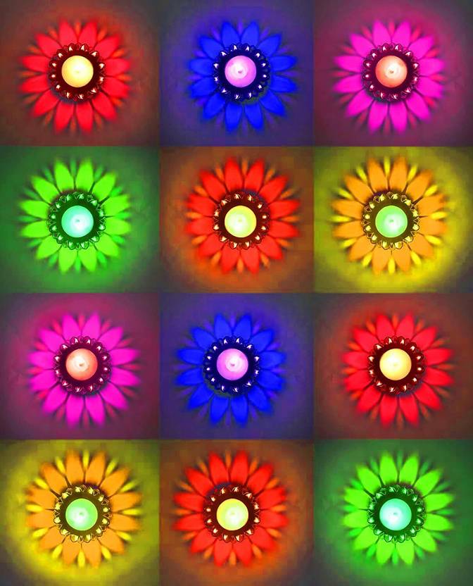 3D Reflection Rangoli Diya (Reusable)